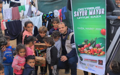 Potret Distribusi Sayur Mayur untuk Gaza