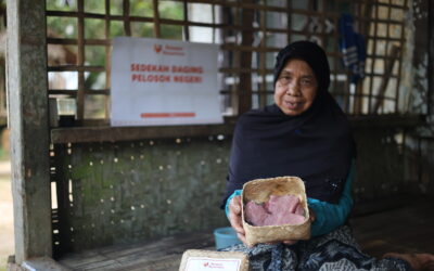 Relawan Nusantara Salurkan Sedekah Daging untuk Masyarakat Dhuafa di Pandeglang