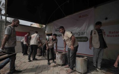 Dapur Lapangan Relawan Nusantara Hadir di Selatan Jalur Gaza