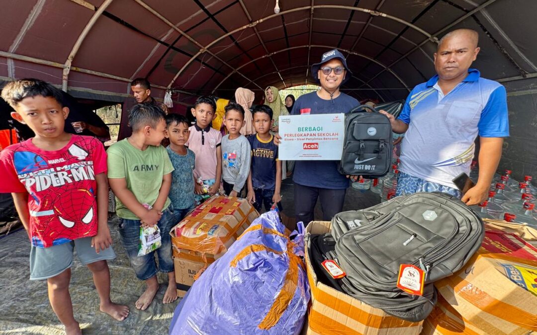 Relawan Nusantara Salurkan 250 Paket Perlengkapan Sekolah untuk Anak Penyintas Bencana di Aceh Utara