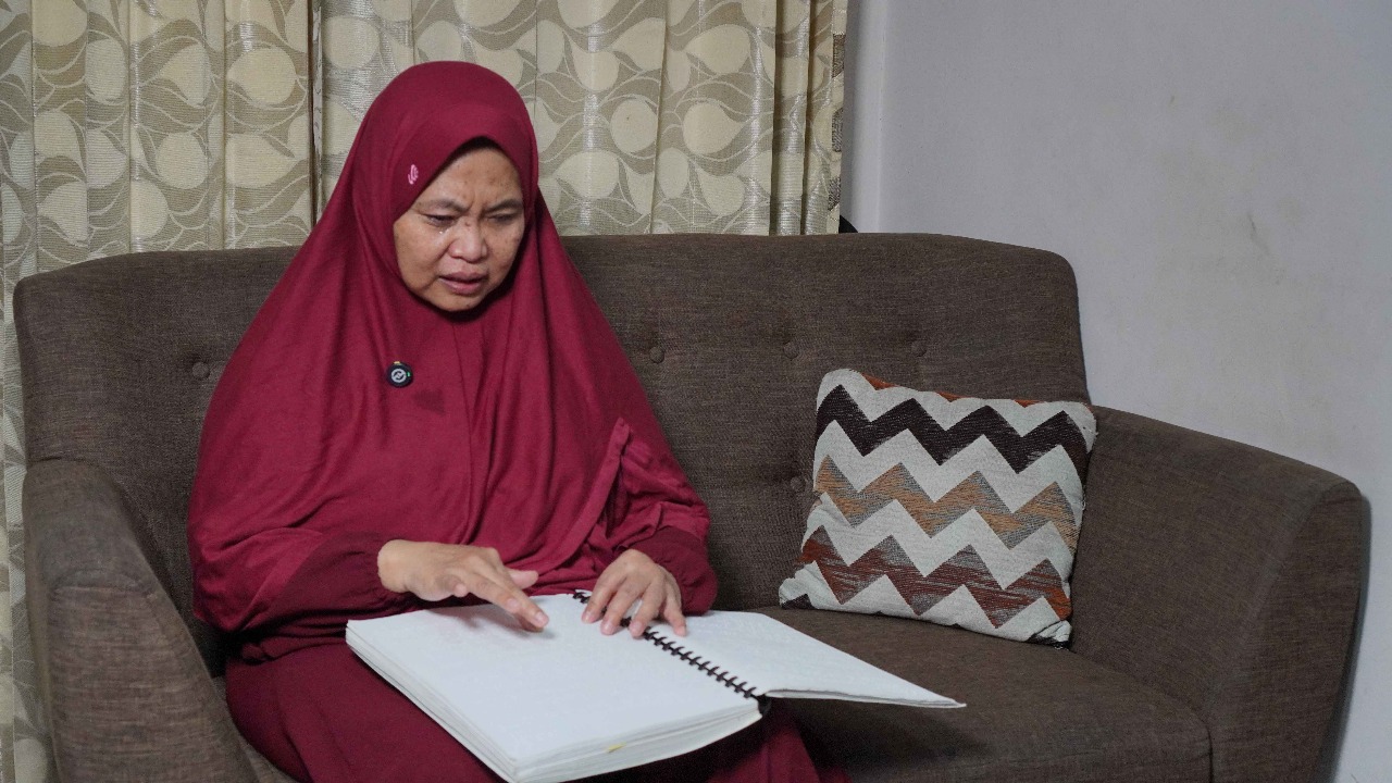 Sahabat tunanetra bersiap berangkat umrah ke Baitullah bersama Relawan Nusantara
