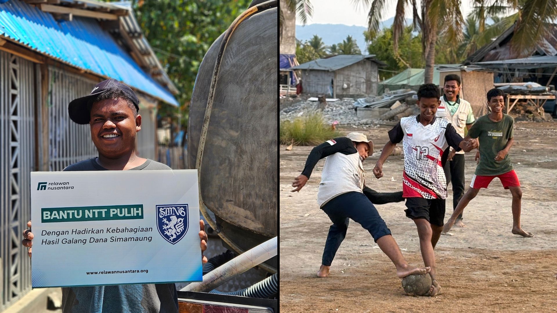 Program pemulihan pascagempa NTT oleh Simamaung Media meliputi penyaluran bantuan dan pendampingan psikososial.